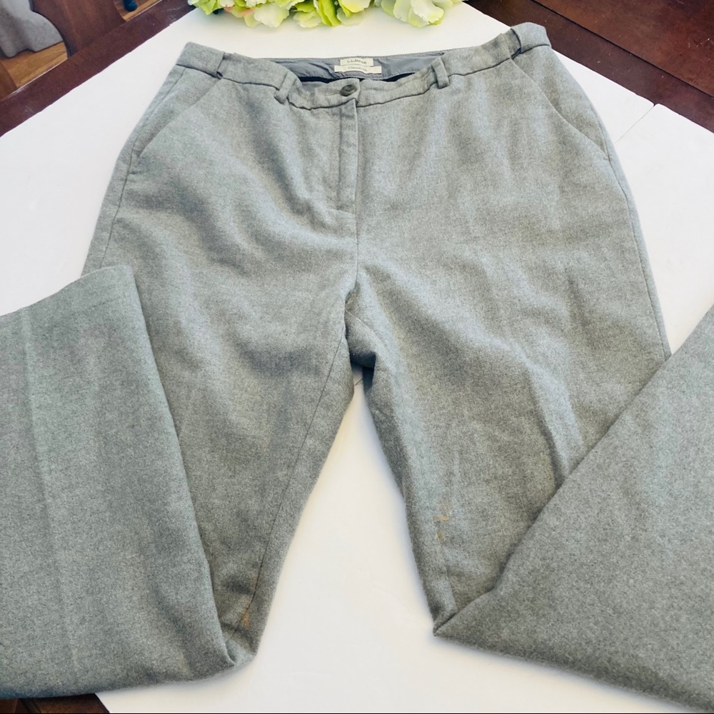 Ll Bean gray cotton dress pant classic fit 12